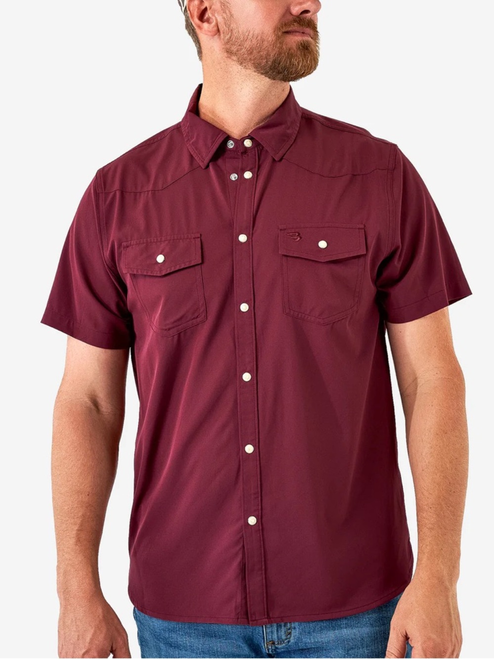 BURLEBO performance western pearl snap shirt